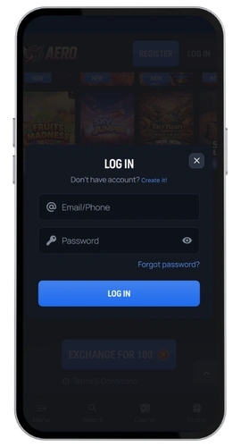 Aerobet Casino registar